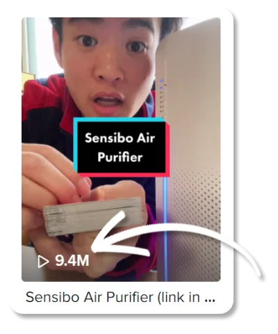 Sensibo Pure TikTok video 9.4m Views and counting